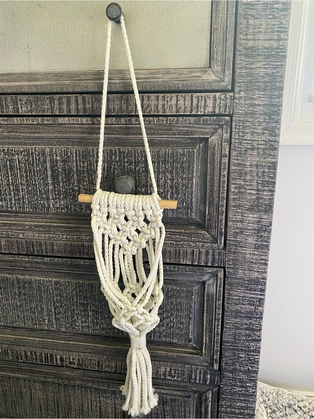 Handmade Cream Macramé plant holder
